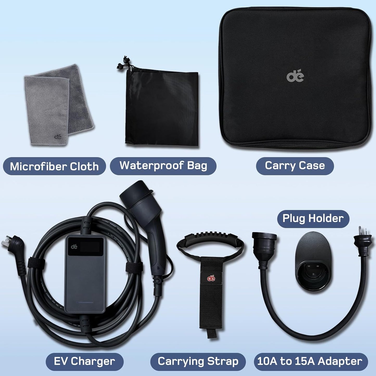 dé Portable EV Charger 10A & 15A Plug