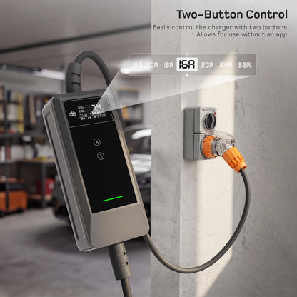 dé 7kw portable ev charger single phase | 32A Type 2