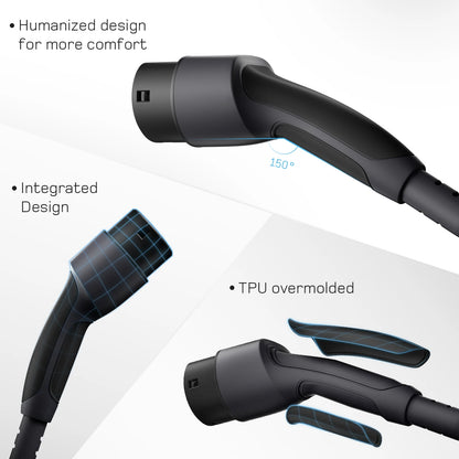 dé 7kw portable ev charger single phase | 32A Type 2