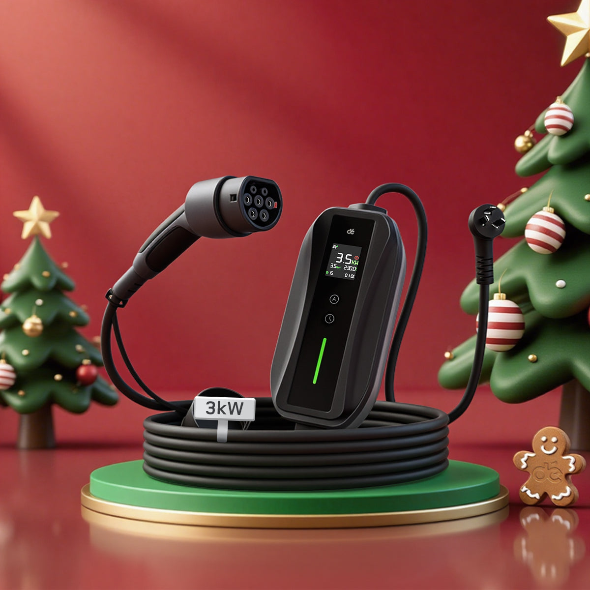 dé 3.5kW Type 2 Portable EV Charger | 15A/10A Car Charger