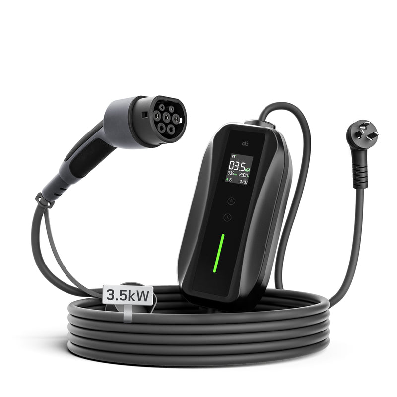 dé 3.5kW Type 2 Portable EV Charger | 15A/10A Car Charger