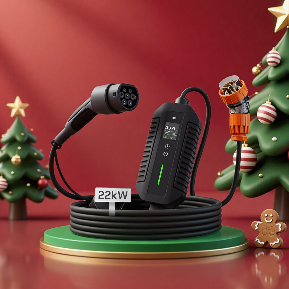 dé Portable EV Charger 22kW