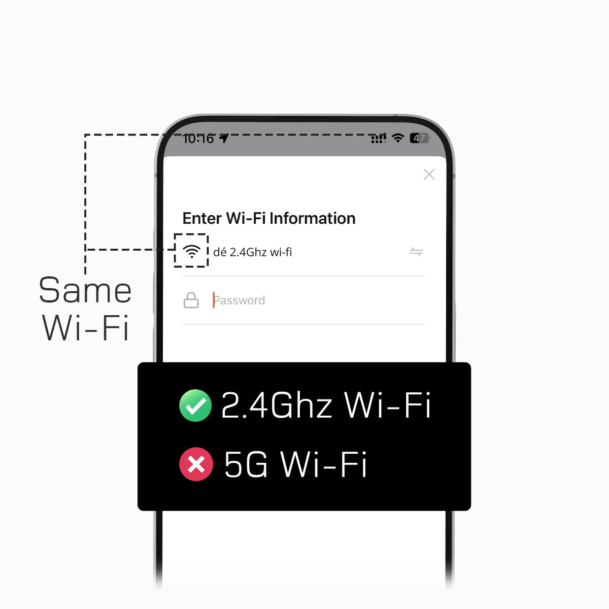 Connect to 2.4GHz Wi-Fi