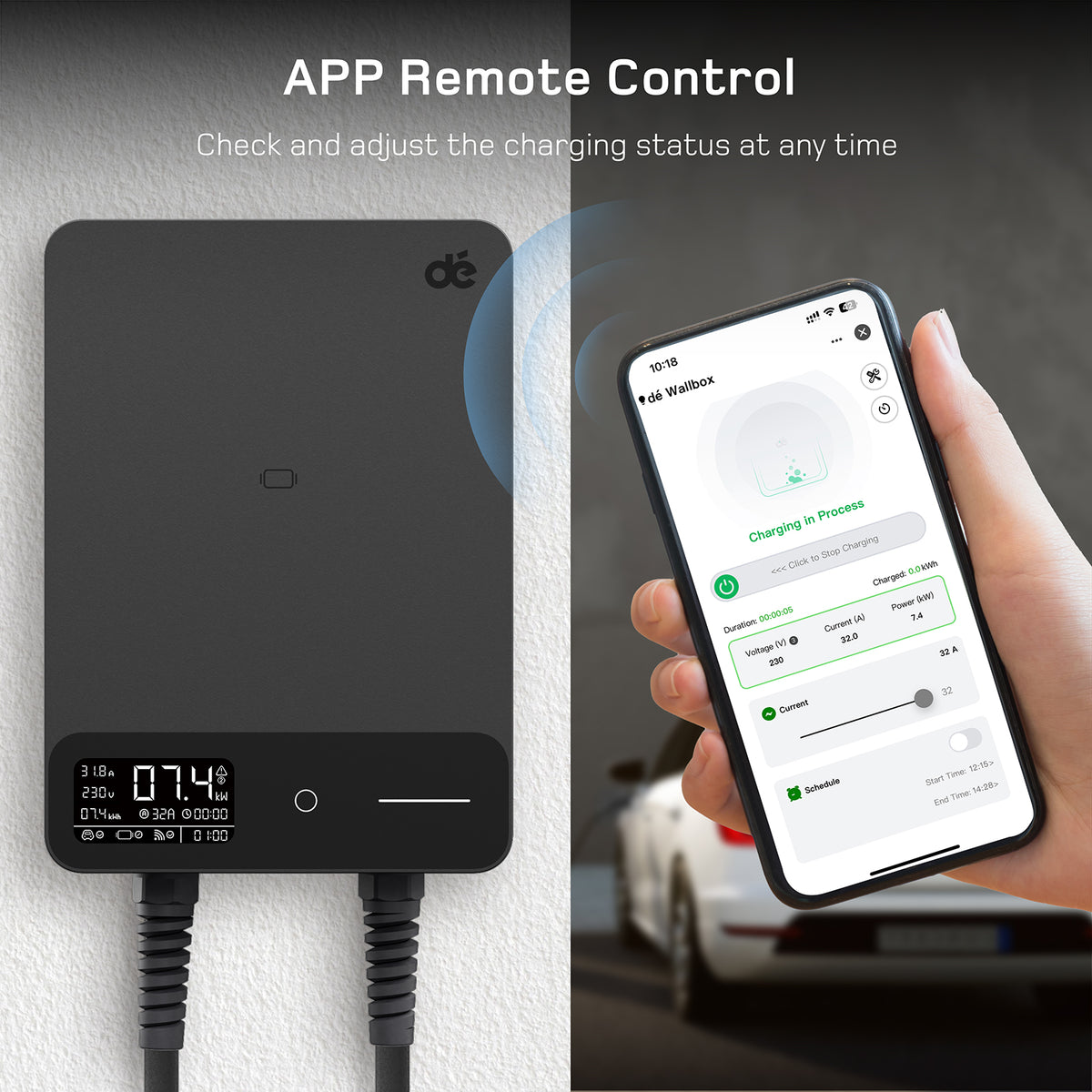 Safe & Smart dé EV Wallbox 7kW | 7kW Wall Charger – depow.com.au
