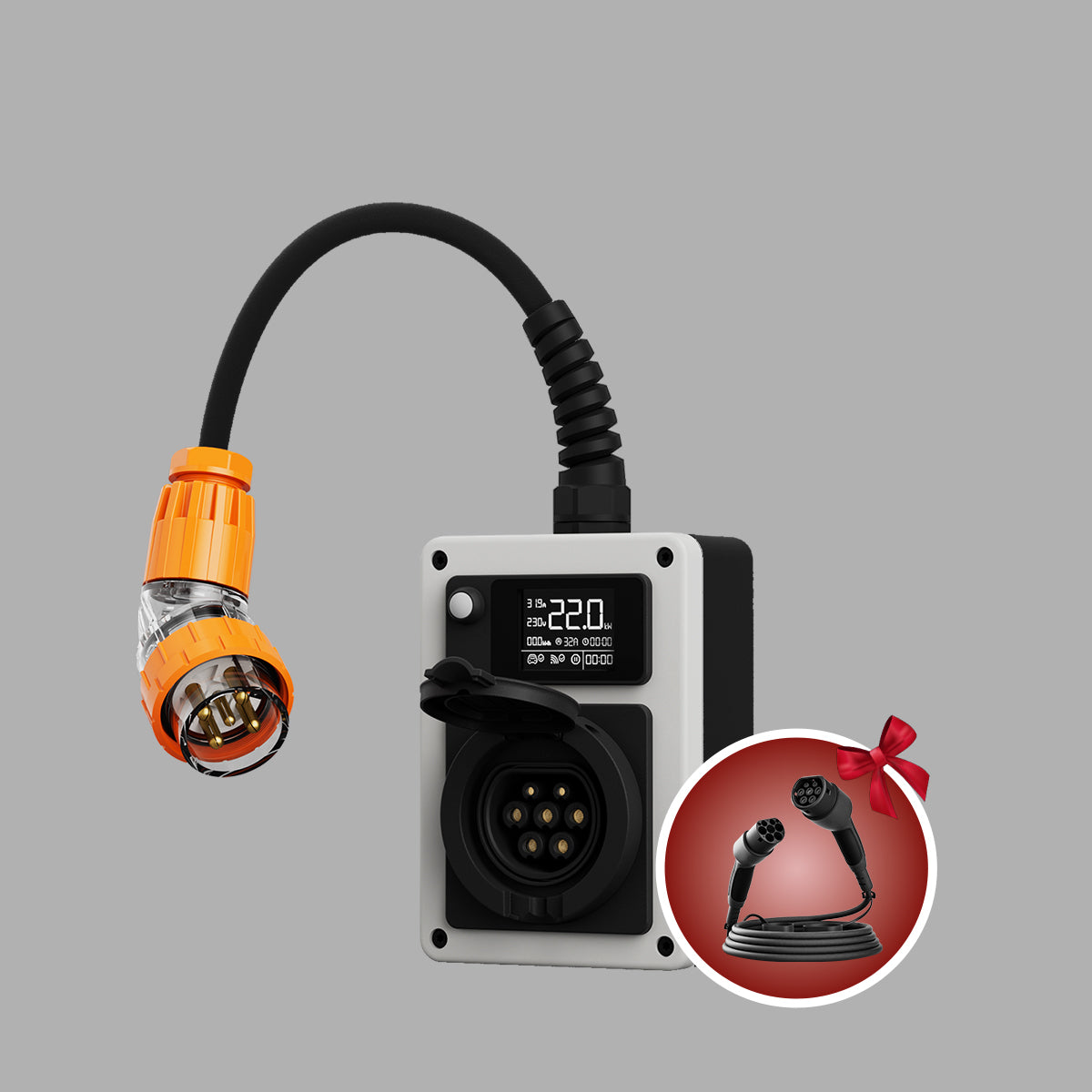 dé EV Charger Wallbox & Charging Cable 22kW