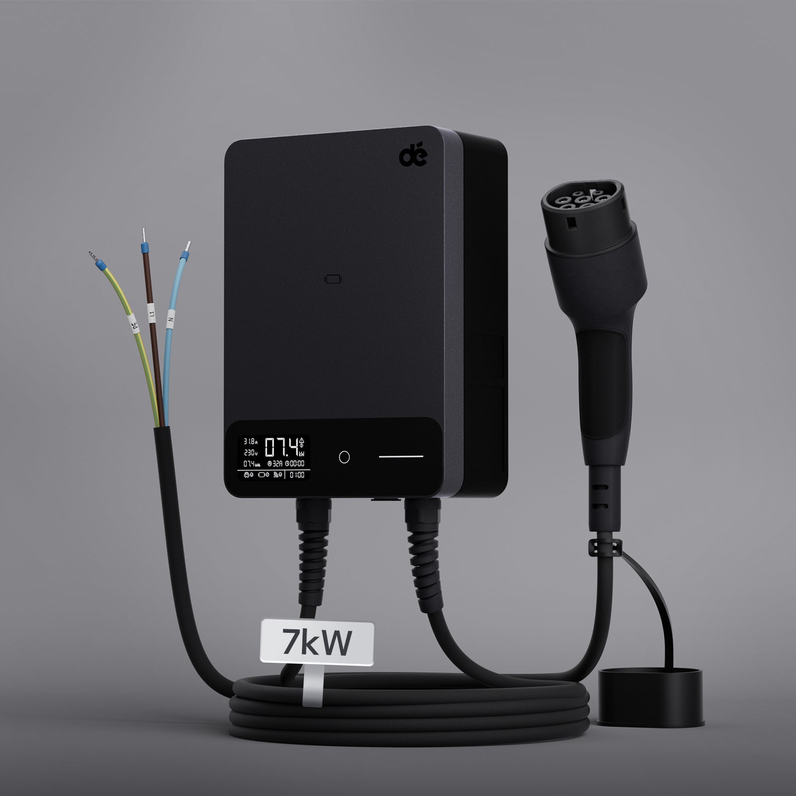 dé EV Wallbox 7kW with 1h to 20h flexible charging timer