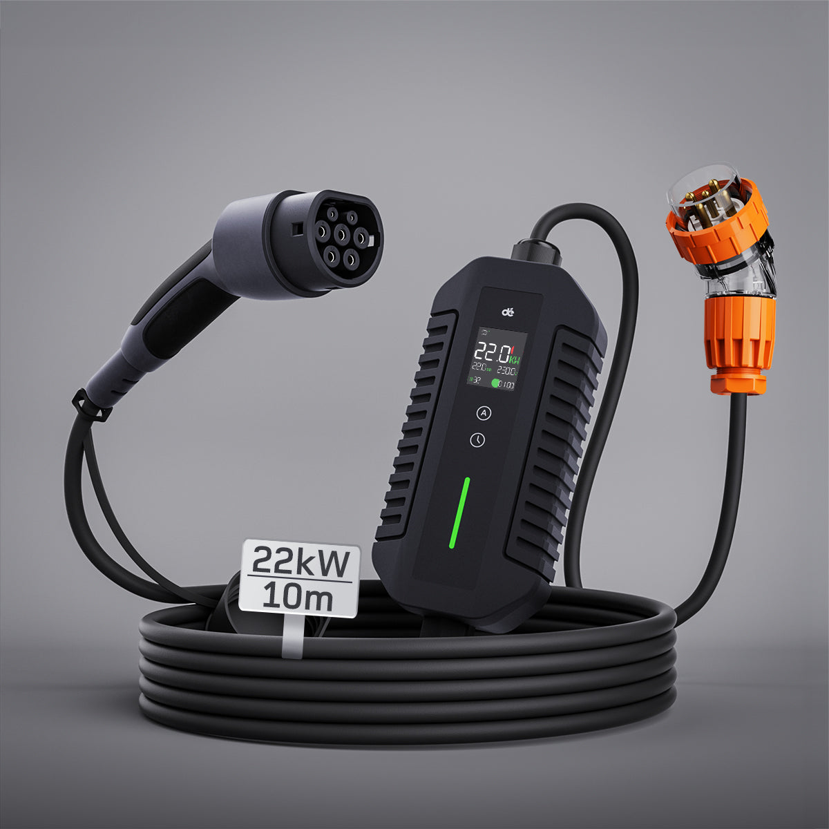 dé Portable EV Charger 22kW