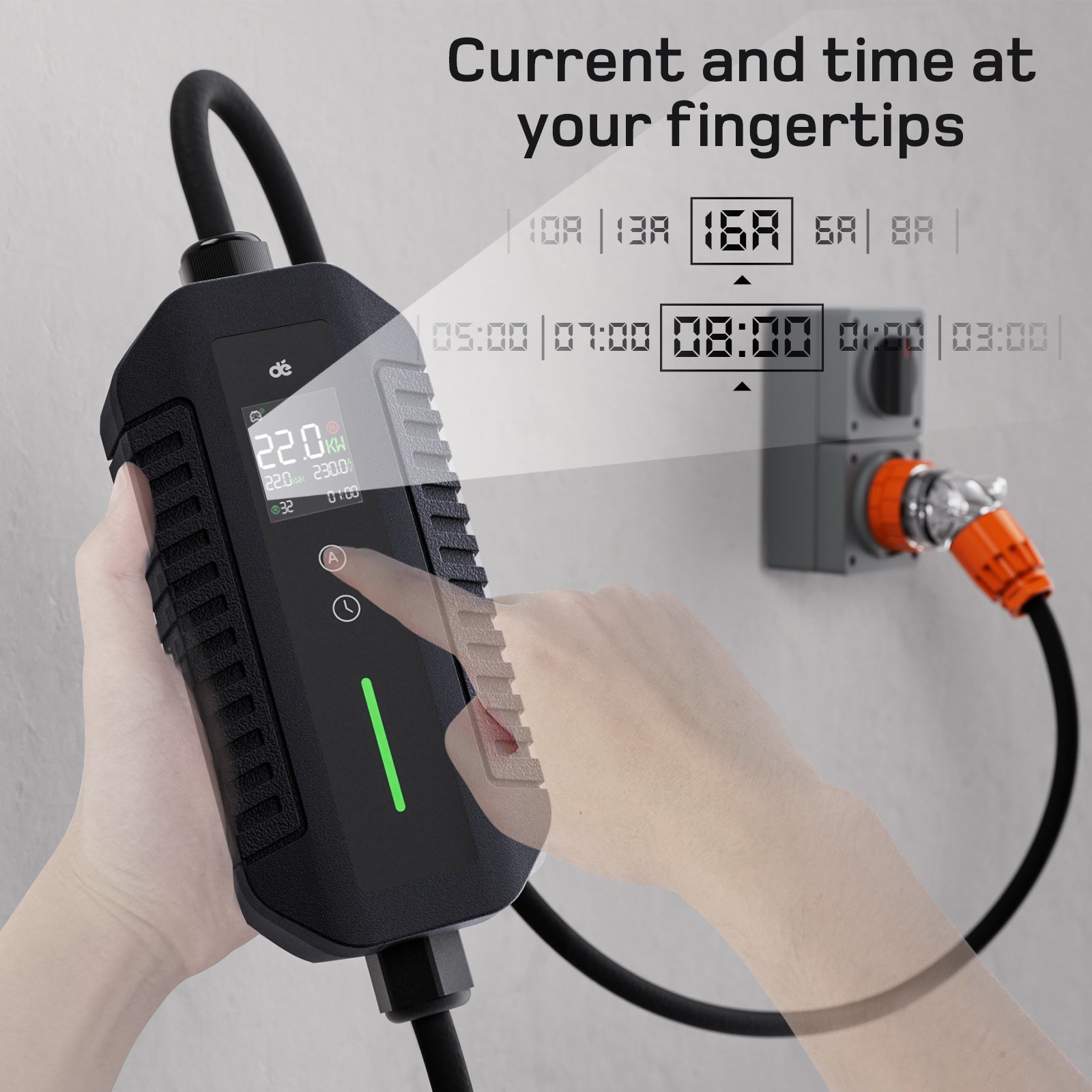 dé Portable EV Charger 22kW