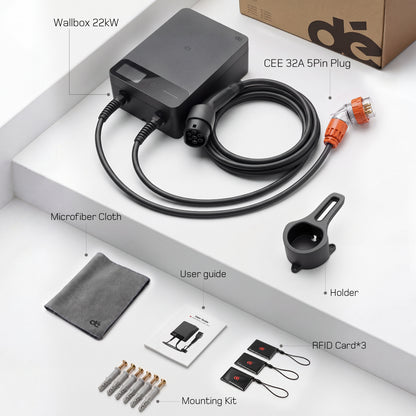dé EV Wallbox 22kW– Smart Home Wall Charger